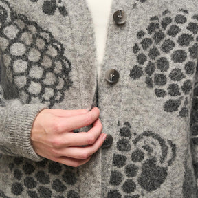 Ellis cardigan, Pässi, melange grey