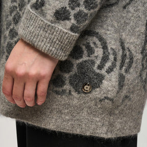 Ellis cardigan, Pässi, melange grey