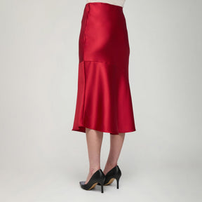 Kelly skirt, satin, dark red