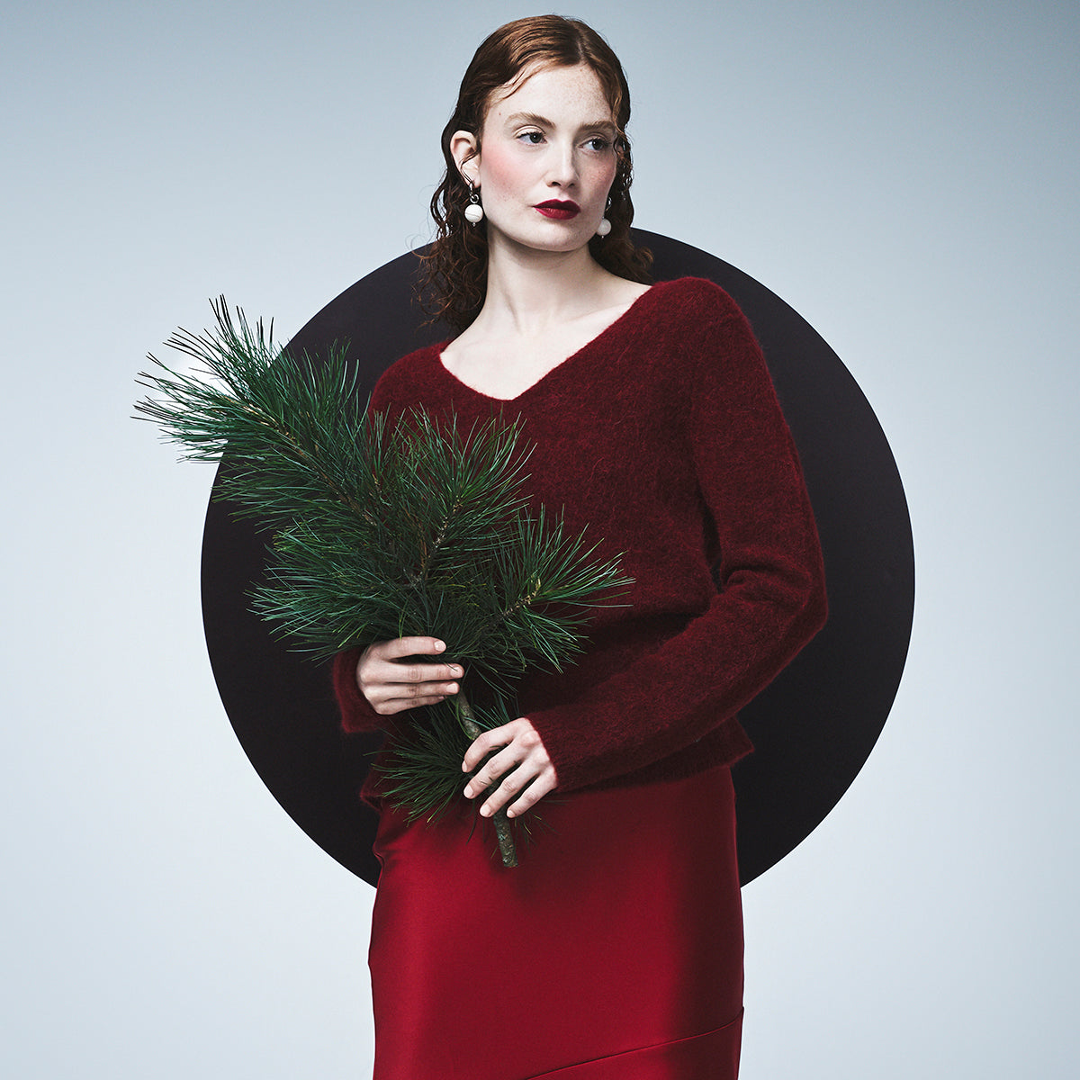 Senora sweater, dark red