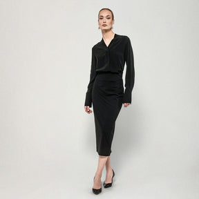 Gisele blouse, charcoal