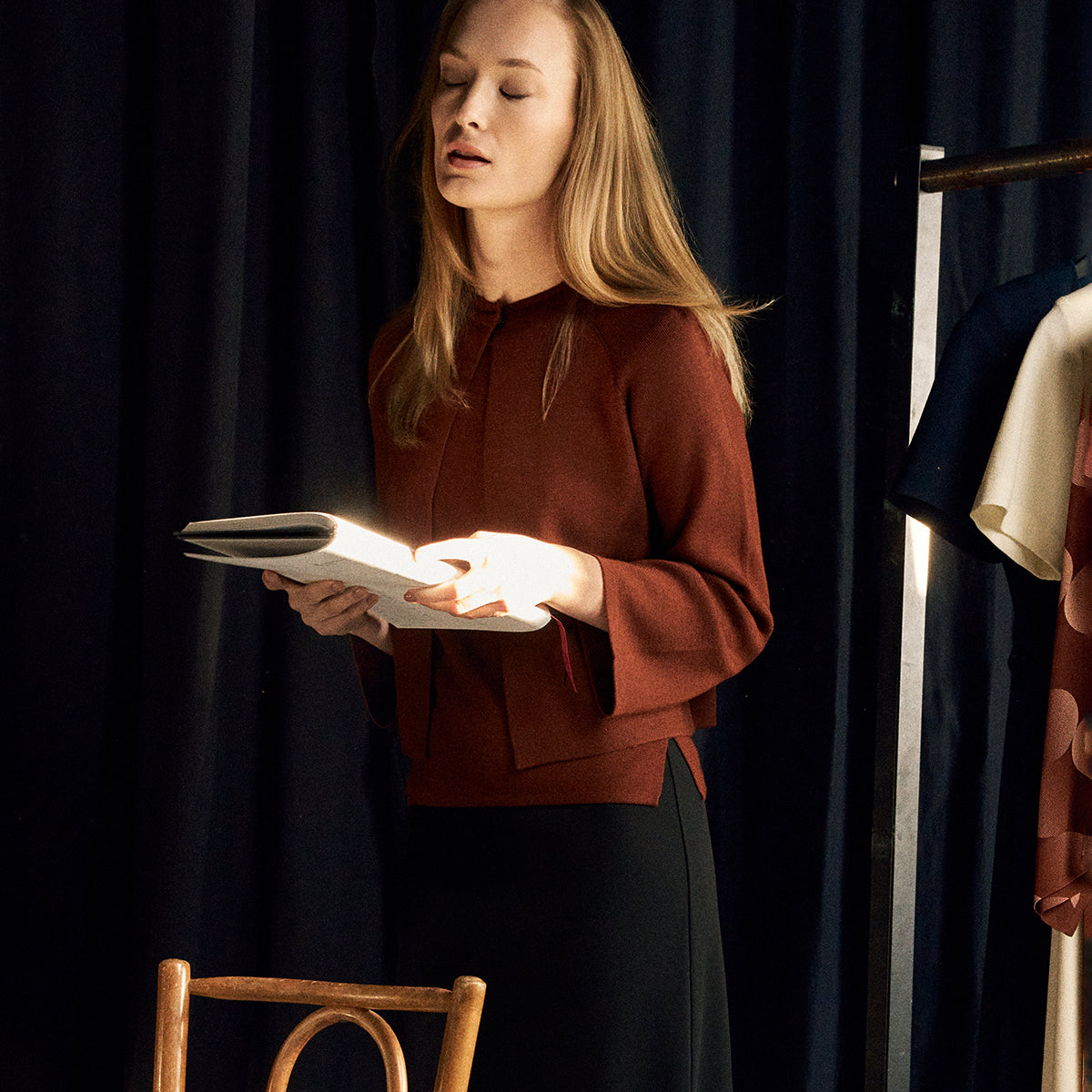 Blanka cardigan, dark copper