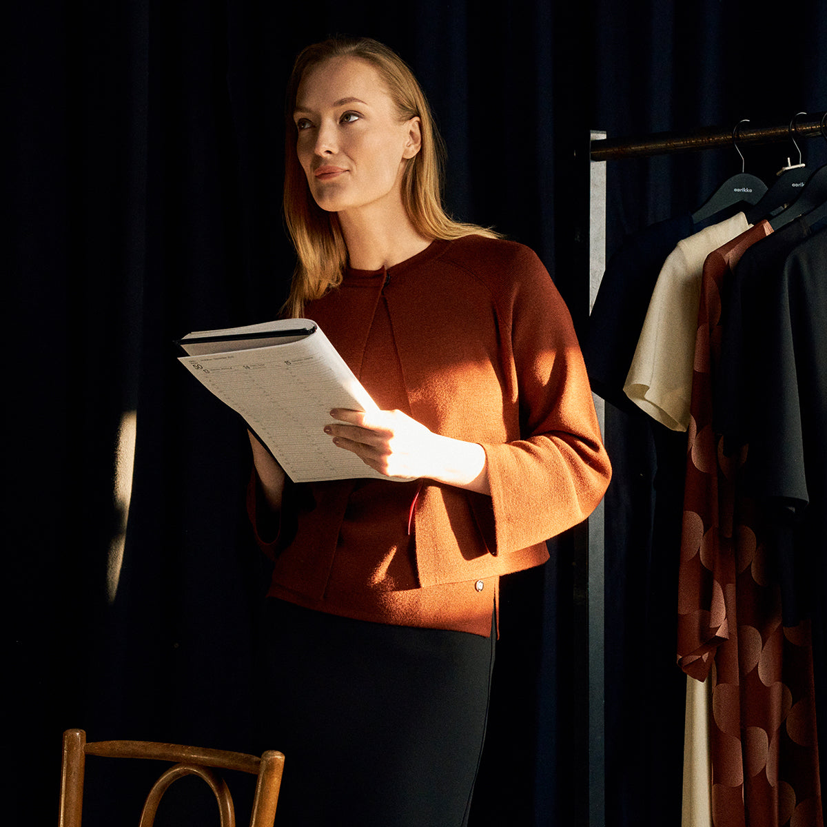 Blanka cardigan, dark copper