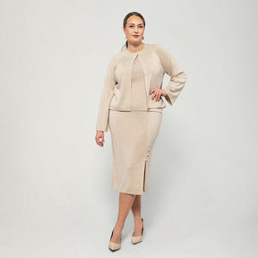 Alessia knit skirt, beige