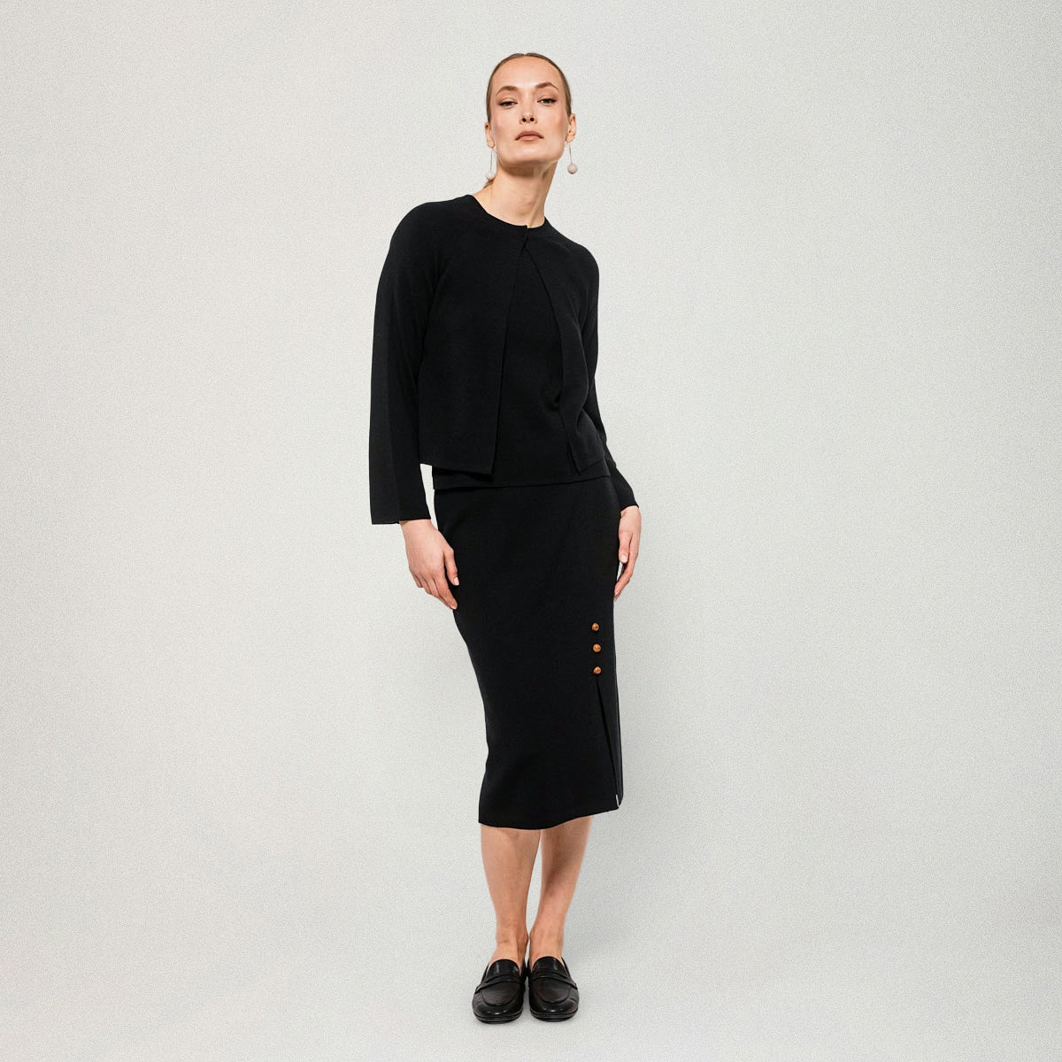 Alessia knit skirt, black