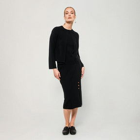 Alessia knit skirt, black