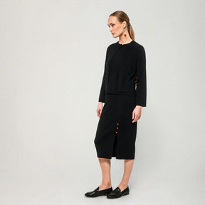 Alessia knit skirt, black