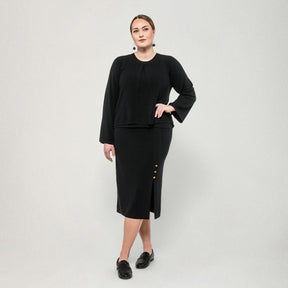 Alessia knit skirt, black