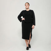 Alessia knit skirt, black