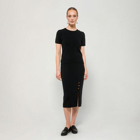 Alessia knit skirt, black