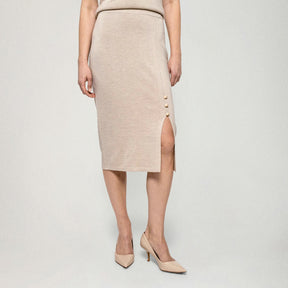 Alessia knit skirt, beige