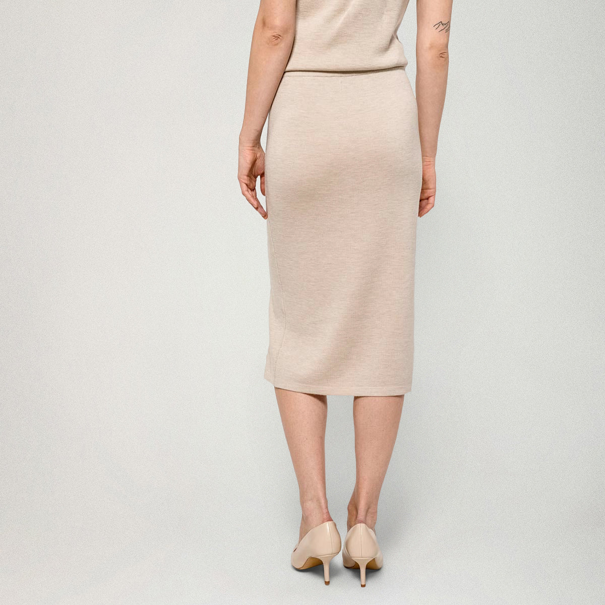 Alessia knit skirt, beige