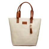 Loviisa basket bag, ecru and brown