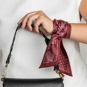 Mindi silk scarf, Ram, burgundy
