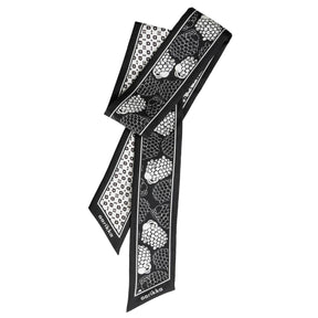Mindi silk scarf, Ram, black and white