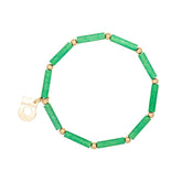 Hento bracelet, green and gold
