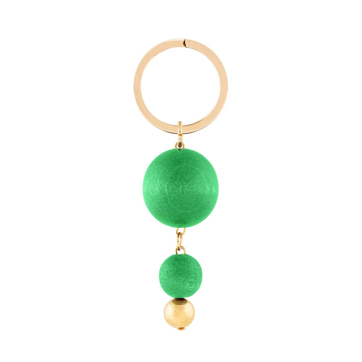 Iisa key ring, green and gold