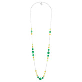 Irene necklace, shades of green