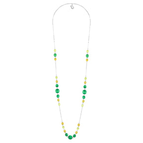 Irene necklace, shades of green