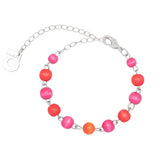 Irene bracelet, shades of red