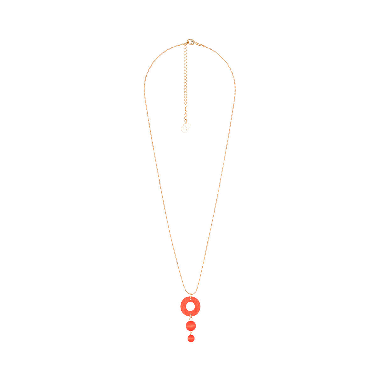 Irina pendant, orange and gold