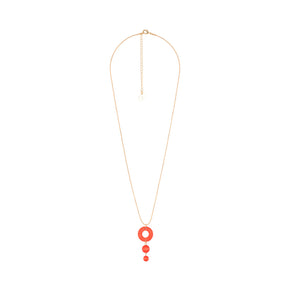 Irina pendant, orange and gold
