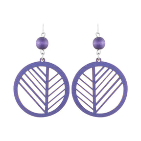 Tuohi earrings, dark purple