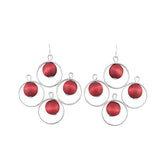 Aamukaste earrings, wine red