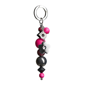 Lemmikki bag charm, red and pink