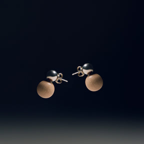 Wood Passion earrings, varnished wood and silver