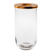 Duo glass vase, clear and gold, 24 cm