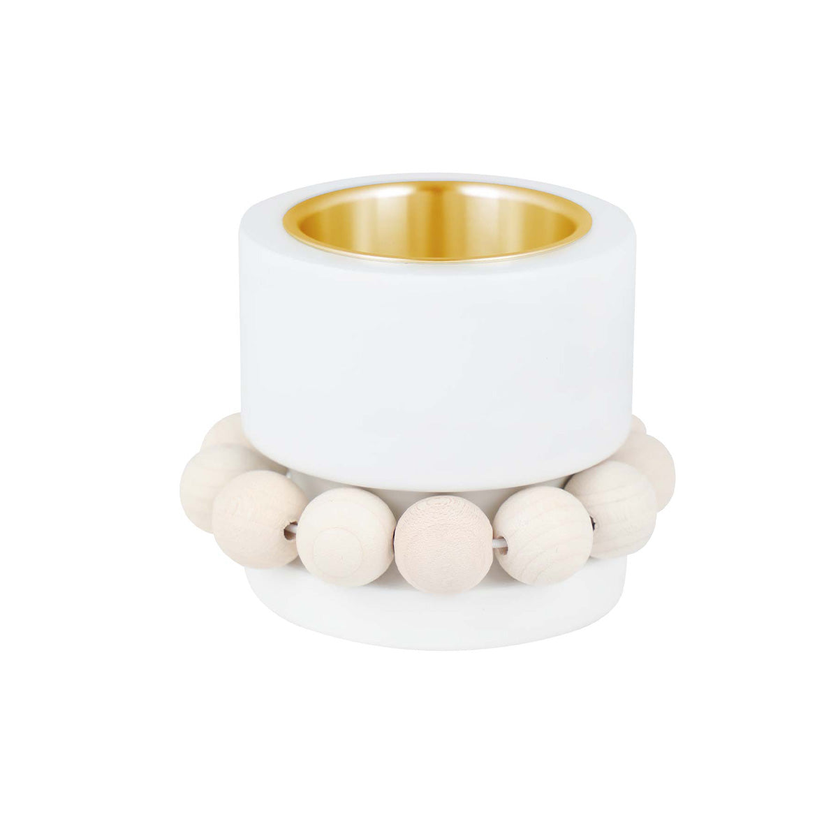 Prinsessa candleholder, white and gold
