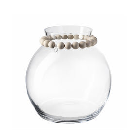 Pore glass vase, 22 cm, ecru