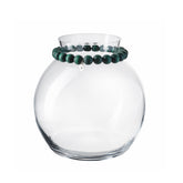 Pore glass vase, 22 cm, dark green