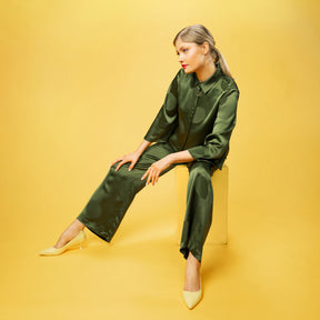 Paola shirt, Perla, olive green