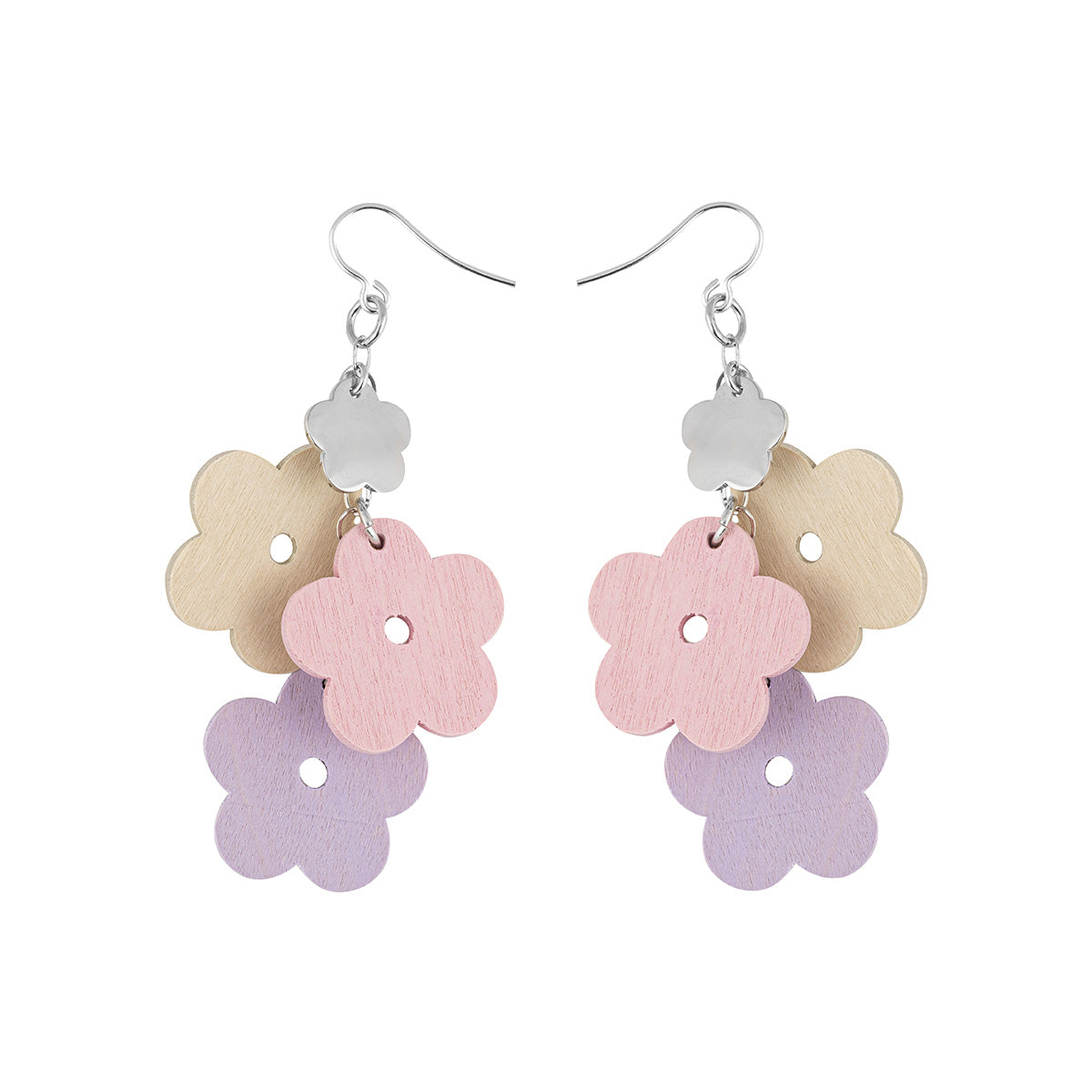 Kukkaniitty earrings, pink