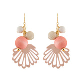 Simpukka earrings, orange