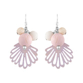 Simpukka earrings, pink