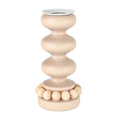 Linna candleholder, varnished wood
