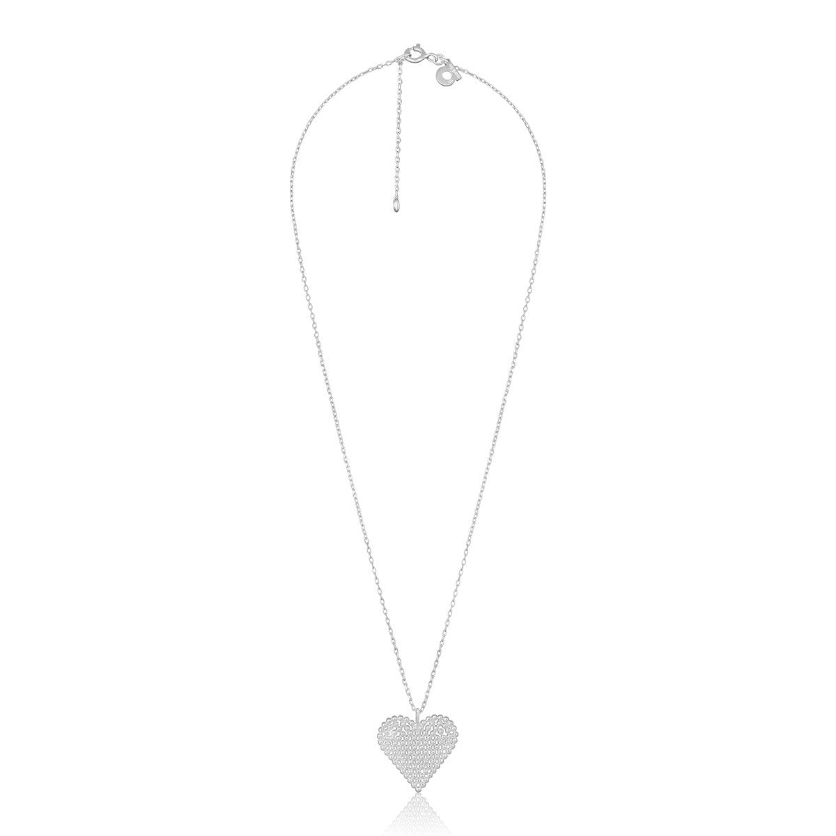 Yllätys necklace Heart, medium, silver