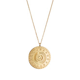 Onnenamuletti pendant, large, gold plated silver