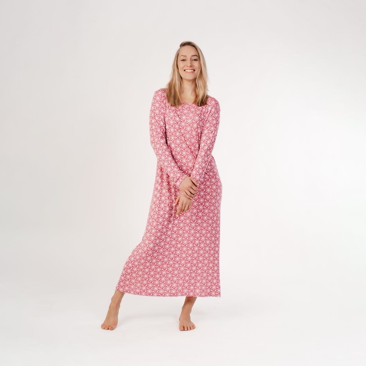 Helmi nightgown, long, pink