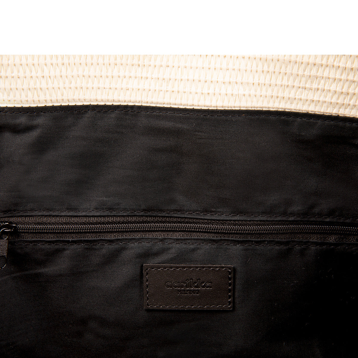 Loviisa basket bag, ecru and black