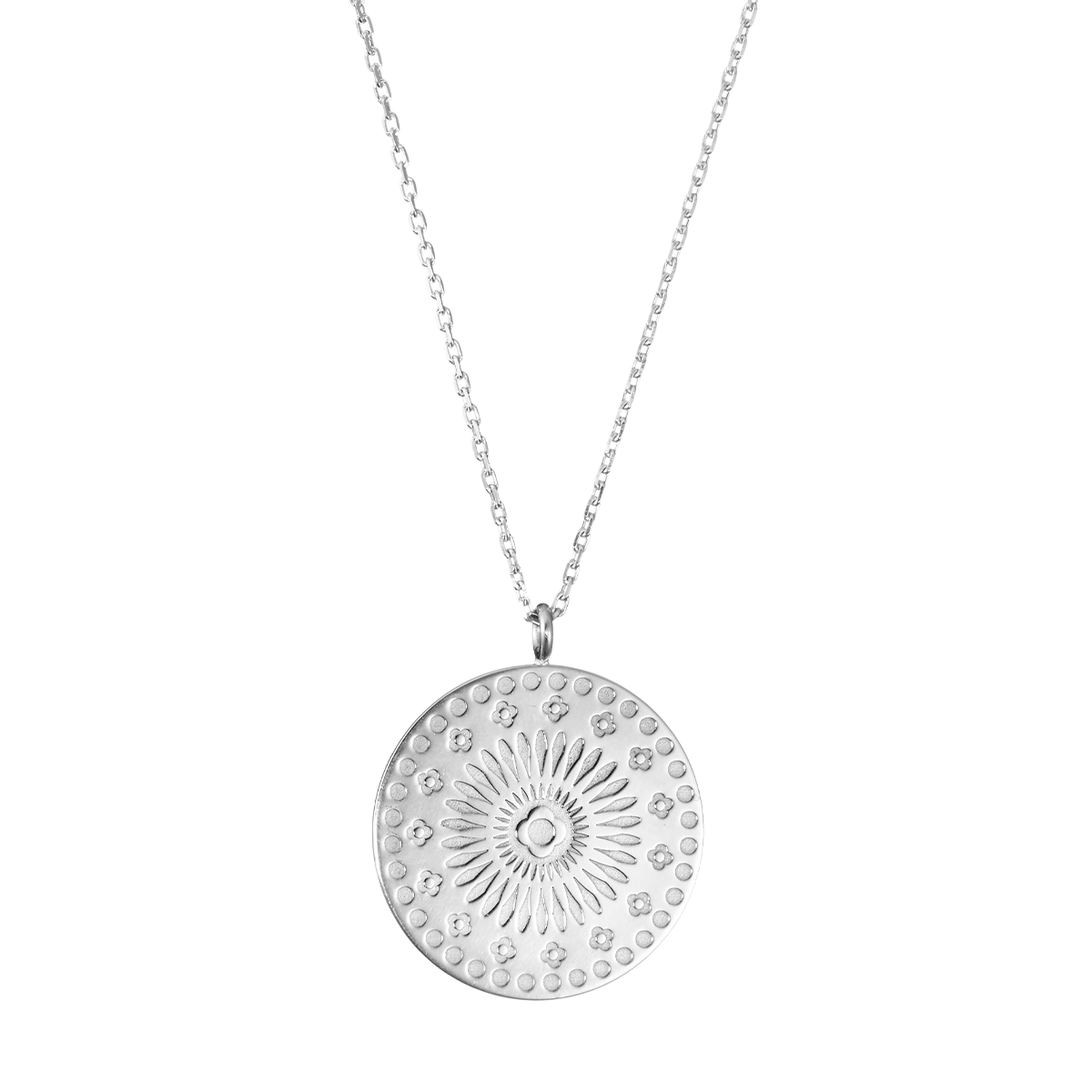 Onnenamuletti pendant, large, silver