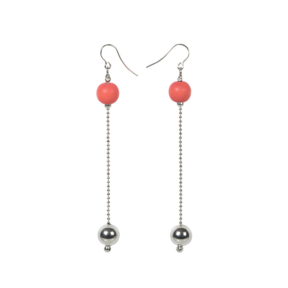 Tuuli earrings, coral