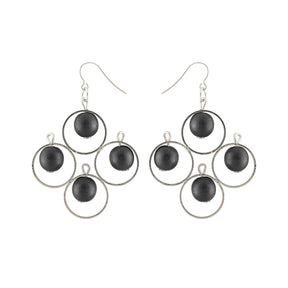Aamukaste earrings, black