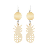 Ananas earrings, yellow