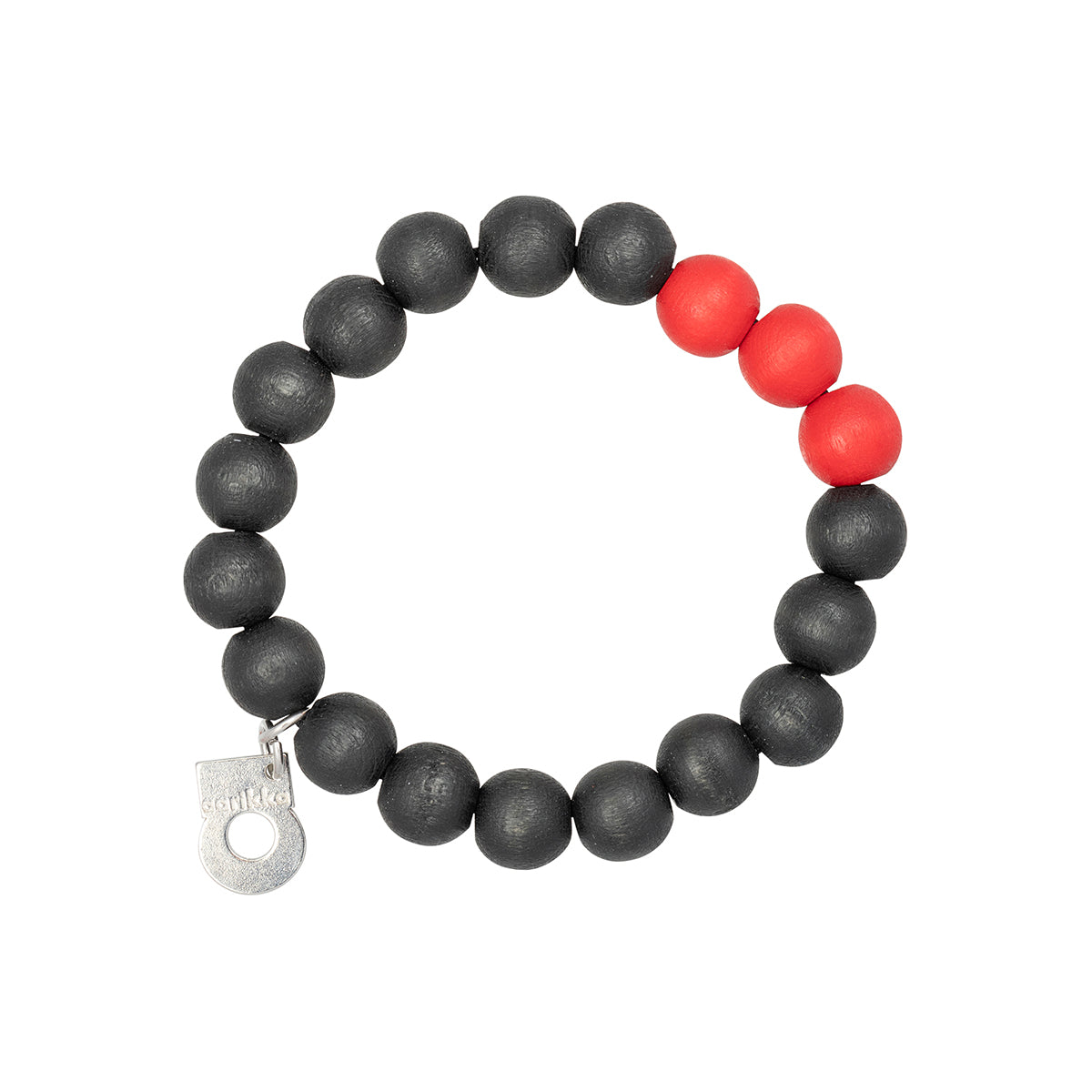 Iltahämärä bracelet, black and red