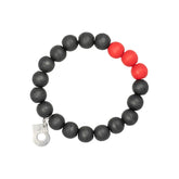 Iltahämärä bracelet, black and red