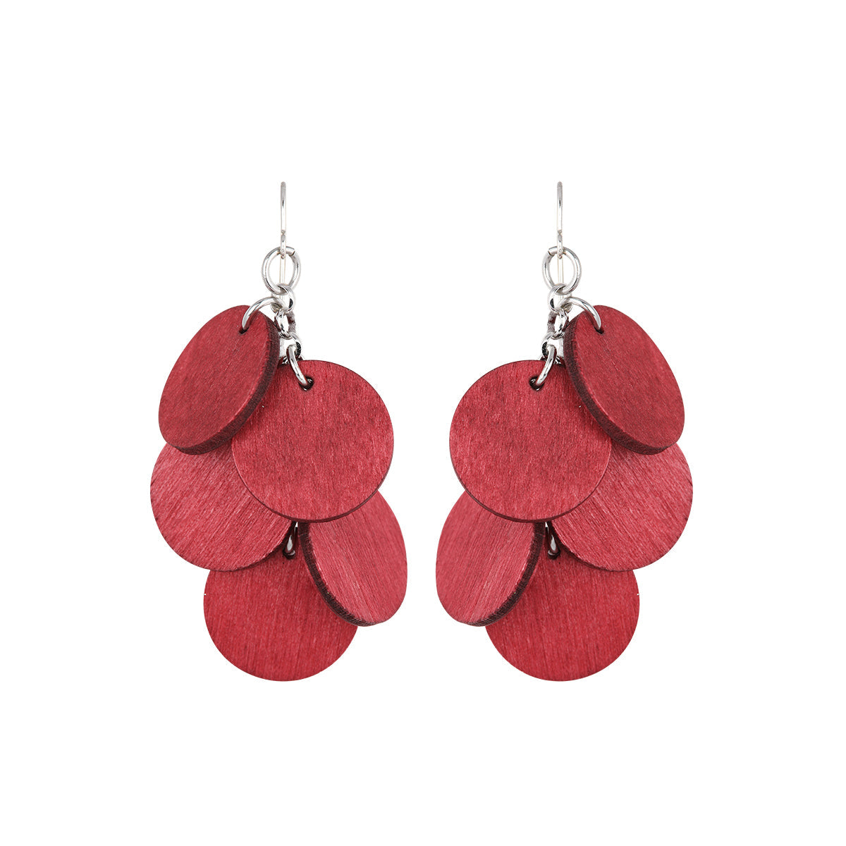 Juolukka earrings, wine red